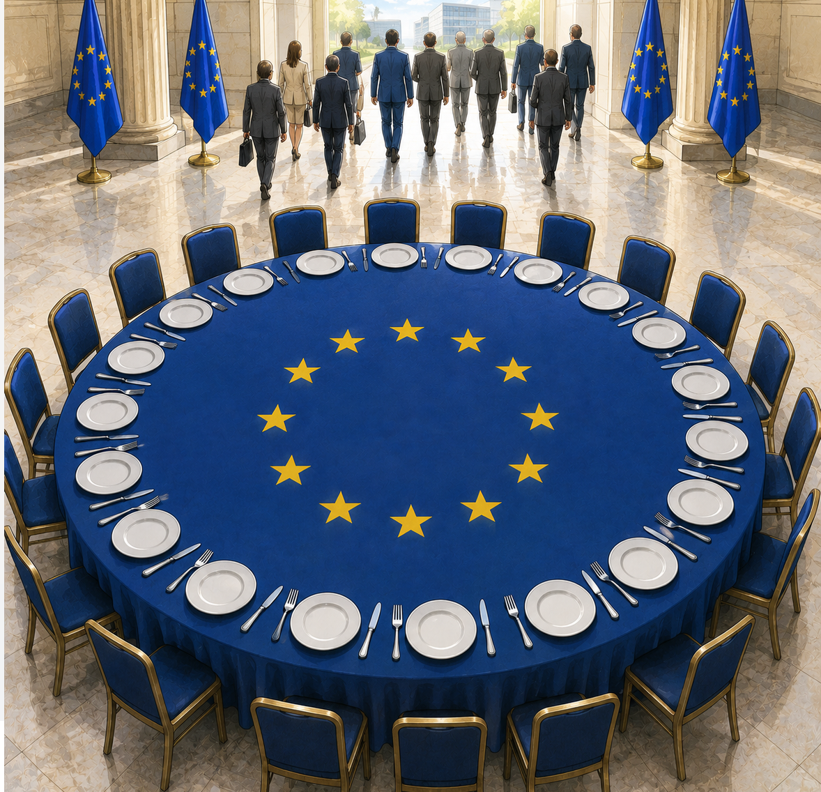 Pendant qu’on débat des racines de l’Europe, sa table se vide…